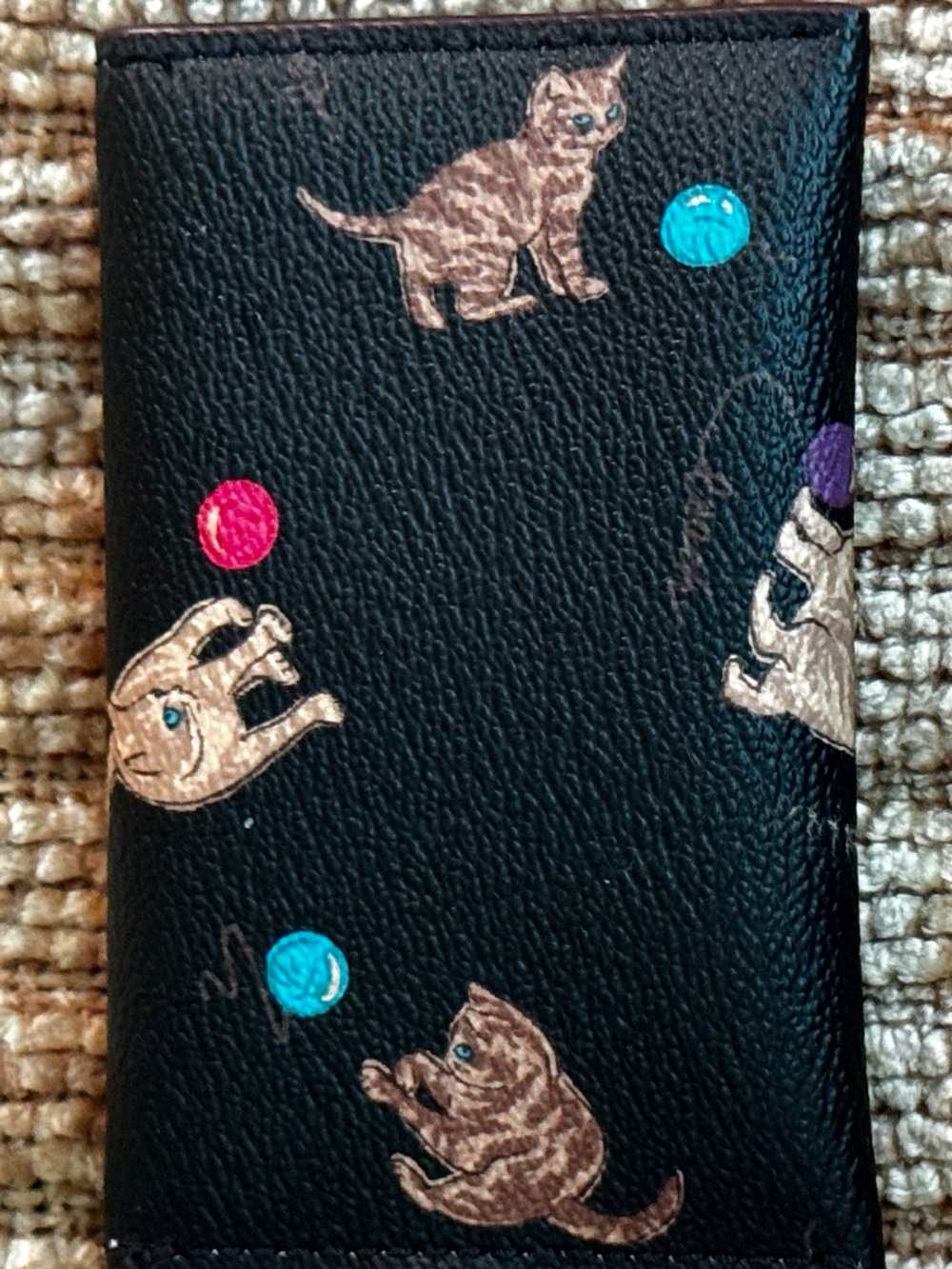 Coach Cat Print Trigger Snap Card Case NWTS - Picture 7 of 11